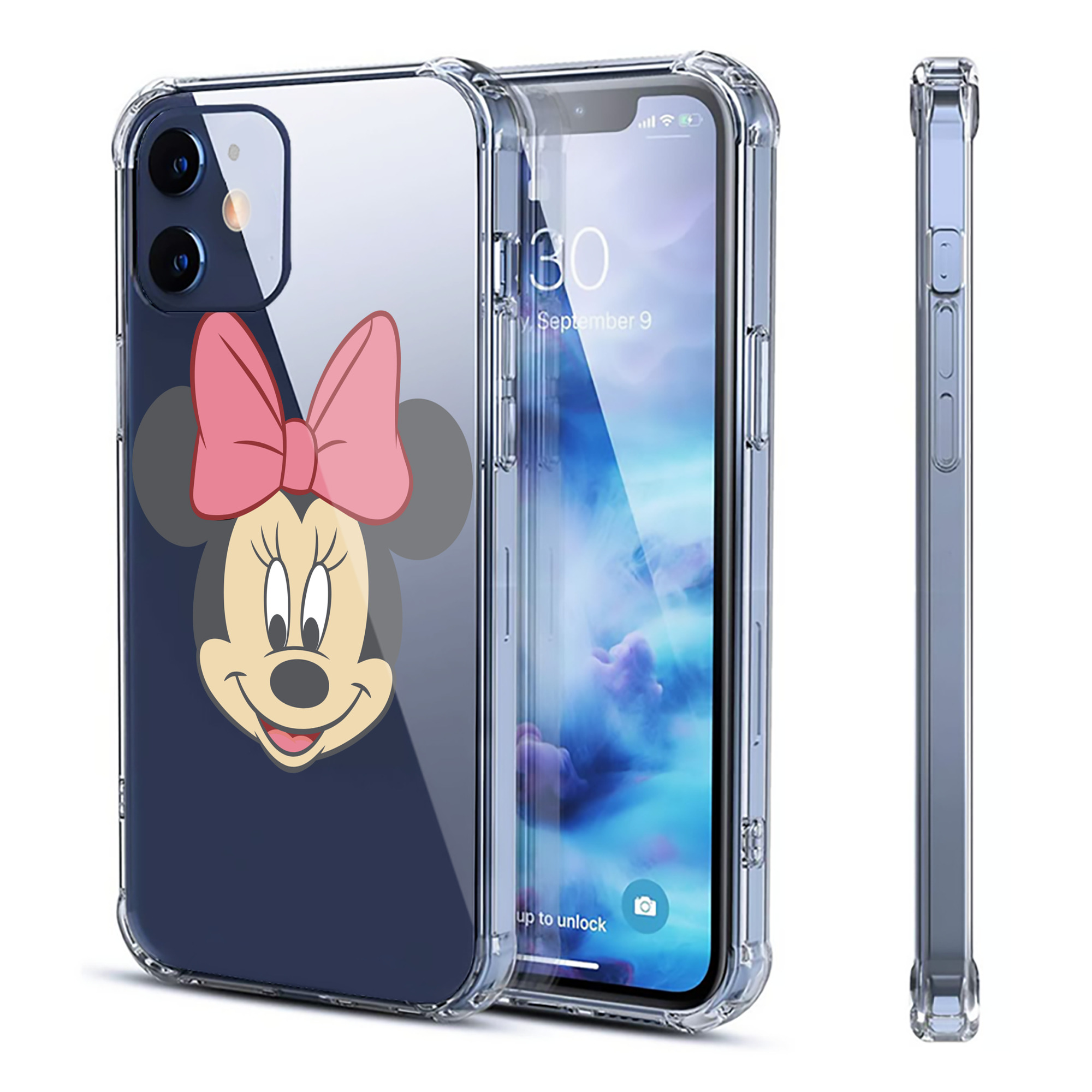 （画像用） ミッキーマウス Mickey Mouse 【iPhone 12シリーズ対応】透明スマホケース（クリアソフトケース）